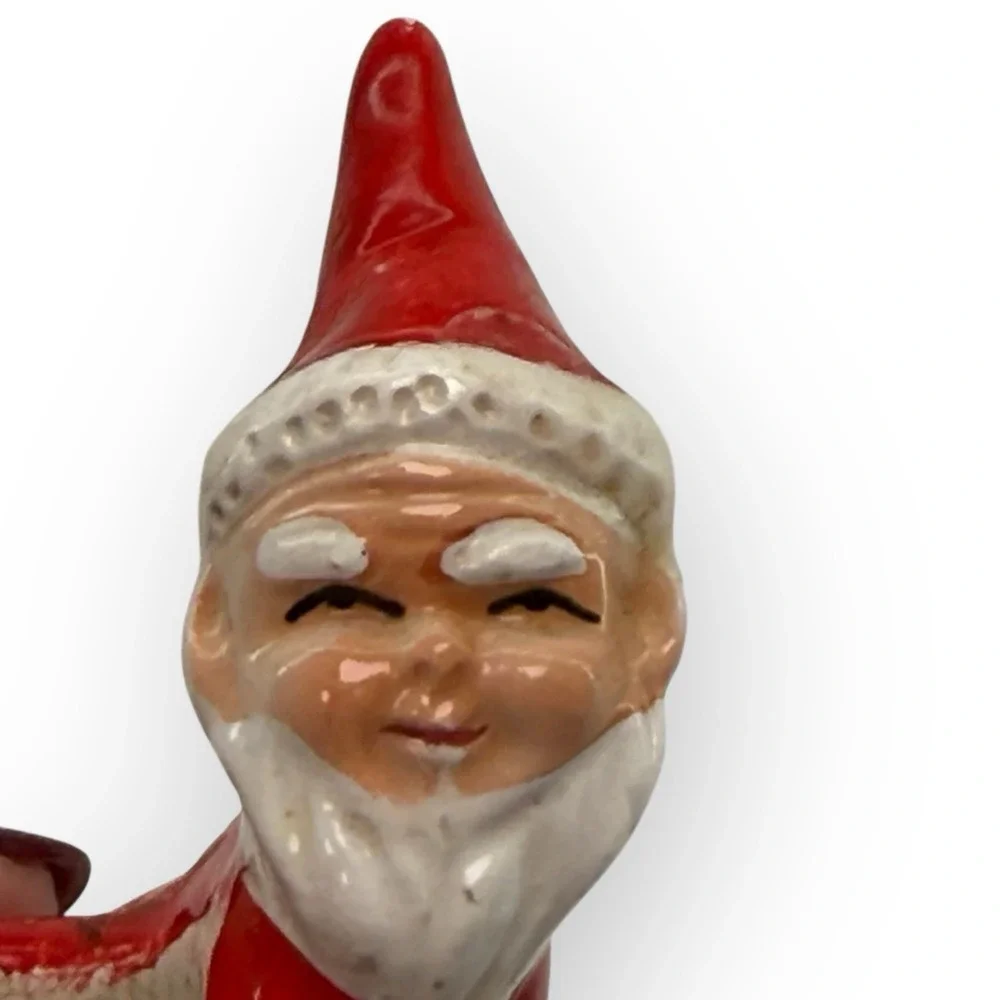 VTG 1950s–1960s Neidco Japan Santa & Mrs Claus Candle Climbers Figurines‎ Kitsch